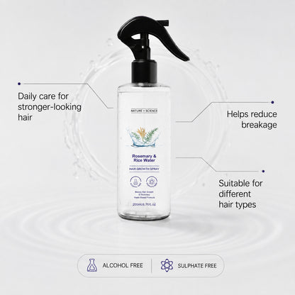 Rosemary & Rice Water Hair Growth Spray